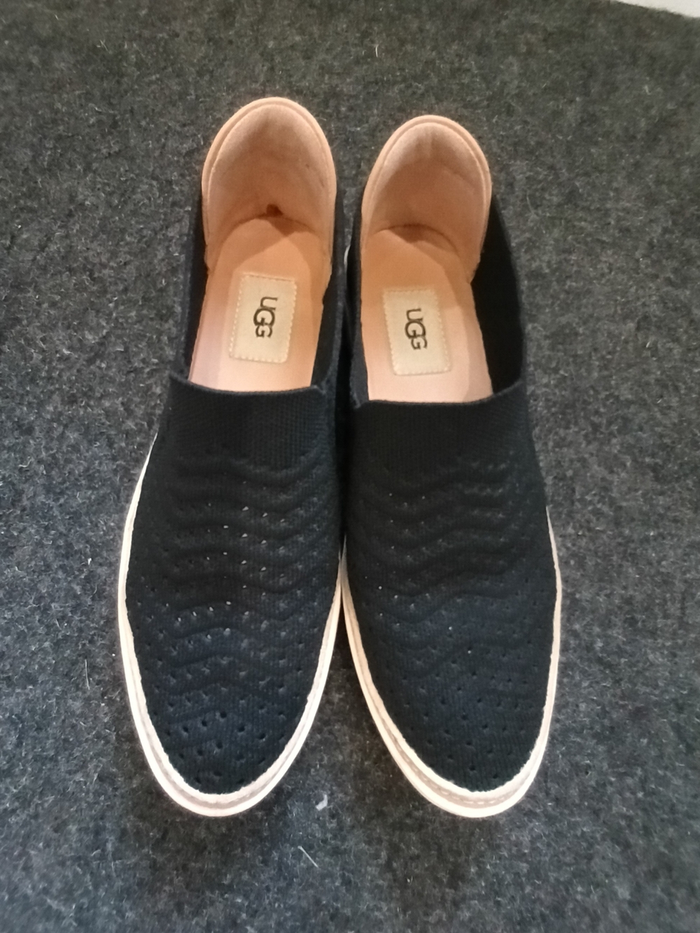UGG Women’s Black Slip-On Knit Sneakers